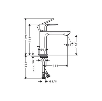 Смесител за мивка Rebris S ComfortZone 110 хром HANSGROHE